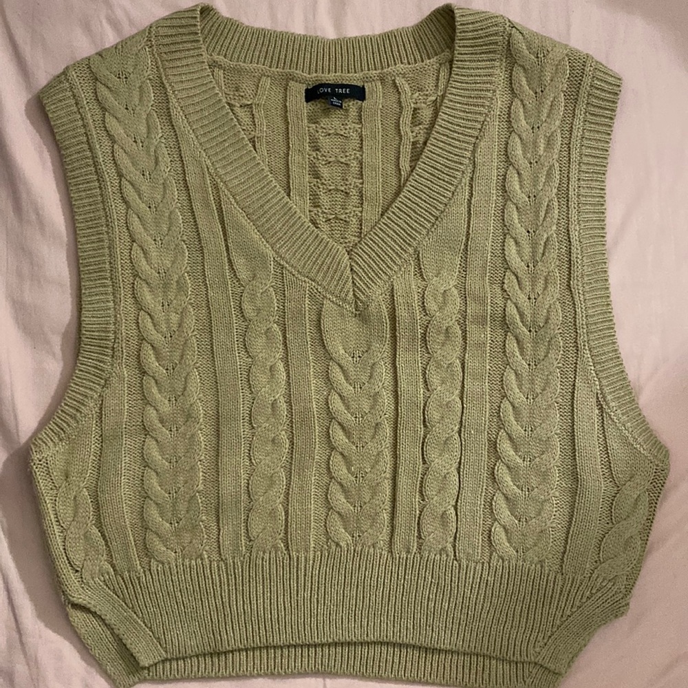 Love Tree Tan Sweater Vest